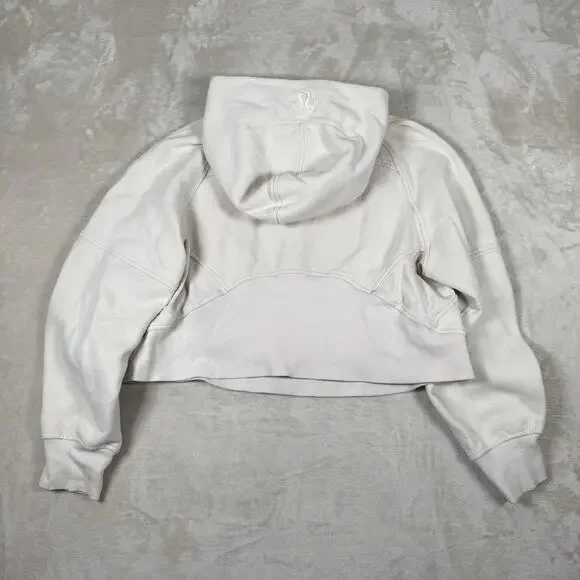 Lululemon Scuba Oversized Half-Zip Hoodie Sweatshirt Light Beige Size XS/S - Picture 4 of 7